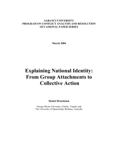 Explaining National Identity: From Group Attachments to