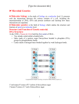 [Type the document title] Microbial Genetics Molecular biology is the