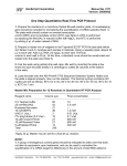 One Step Quantitative Real-Time PCR Protocol