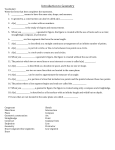 Introduction to Geometry Vocabulary: Write the term that best