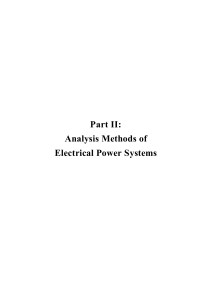 Part II: Analysis Methods of Electrical Power Systems CONTENTS