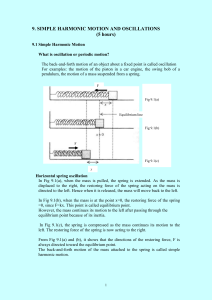 simple harmonic motion and oscilation