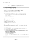 RG 11 - Regulation of Gene Expression