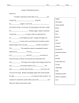 Chapter 9 Reading Summaries Section 9.1 The body`s respiratory