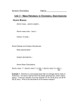 Chapter 3 Stoichiometry: Chemical Calculations