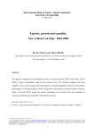 Exports, growth and causality: new evidence on Italy, 1863-2004