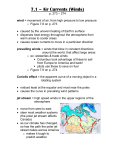 Causes of Prevailing Winds