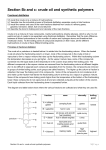 Section 5b and c: crude oil and synthetic polymers Fractional