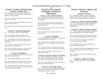 Strand 1: Number and Operations