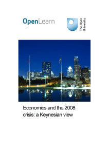 Economics and the 2008 crisis: a Keynesian view