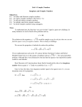 Unit 4: Complex Numbers