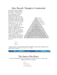 How Pascal`s Triangle is Constructed