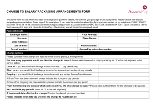 Change to Salary Packaging Arrangements Form - JAWS