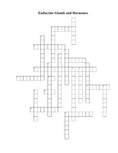 Endocrine Glands and Hormones