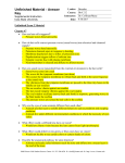 Unfinished Material - Answer Key