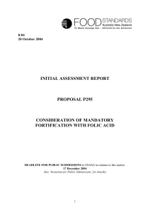 initial assessment report - Food Standards Australia New Zealand