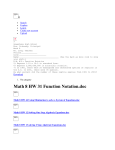 Math 8 HW 31 Function Notation