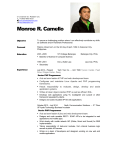 My Resume - I am Monroe Camello, I design and develop. Take a