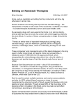 Betting on Nanotech Therapies Brian Gormley WSJ.Sep 12, 2007