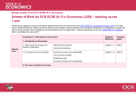 GCSE (9-1) Economics Scheme of Work 1 year