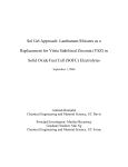 Sol Gel Approach: Lanthanum Silicates as a Replacement for Yttria