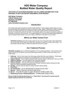 Bottled Water Report