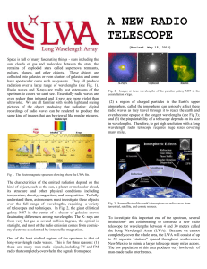 A NEWE RADIO TELESCOPE: THE LONG WAVELENGTH ARRAY