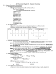 AP Chemistry Chapter 22 - Organic Chemistry 22.1 Alkanes