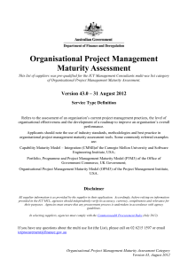 Organisational Project Management Maturity Assessment