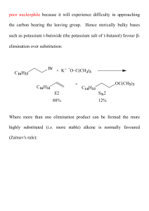Alkenes 4 - ChemWeb (UCC)