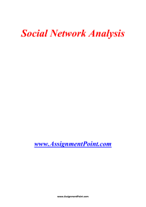 Social Network Analysis www.AssignmentPoint.com Social network