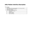 xDSL Modem Interface Description