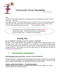 Community Circus Newsletter Issue #3, February 2008 Hello It looks