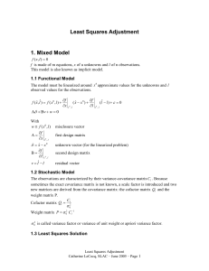 Least Squares Adjustment