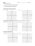 Algebra 2 Name Period ____ Review 3.1-3.2 and 1.3