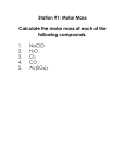 Station #1: Molar Mass