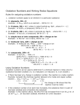 Oxidation Numbers and Writing Redox Equations