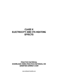 CLASS X ELECTRICITY AND ITS HEATING EFFECTS PRACTICE