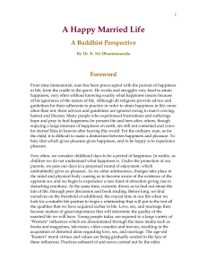 A Happy Married Life - Dr. K. Sri Dhammananda