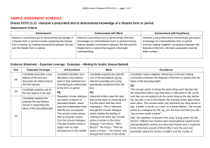 91514 Sample Assessment Schedule