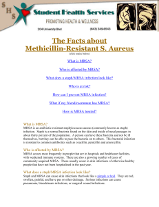 The Facts about Methicillin-Resistant S. Aureus (click topics below