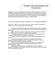 Pediatric Decontamination/ Prophylaxis