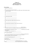 Chapter 47 Student Assignment Basic Emergency Care Fill in the