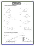 Name: II. RIGHT TRIANGLE TRIGONOMETRY Find the value of x to
