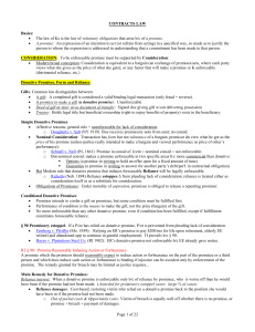 Contracts - Eisenberg - 2004 Spring - outline 2