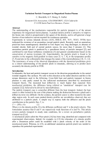 1. Theoretical studies of anomalous particle transport