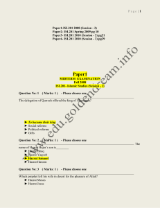 Page | 1 Paper1-ISL201 2008 (Session - 2) Paper2