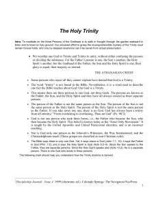 3 - The Holy Trinity