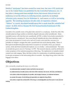 Lesson 24: Cannabis student notes cannabislessonStudent