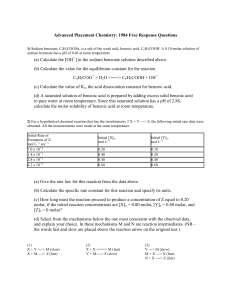 Advanced Placement Chemistry: 1984 Free Response Questions